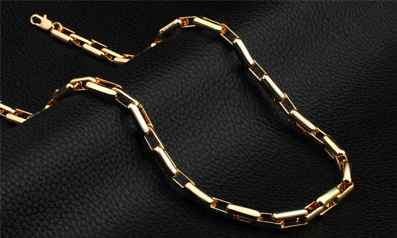 Chaînes de corde à liaison de 9 mm d'épaisseur 18 carats Gold Gold Men Hip Hop Colliers 20 pouces Fashion Luxury Choker Bijoux pour femmes Perfect A4929082