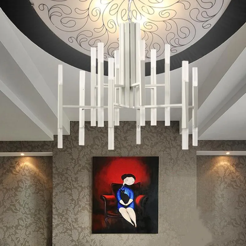 Nordic postmoderne LED-kunst villa kroonluchter woonkamer lobby restaurant gouden kroonluchter creatieve persoonlijkheid buislichten264S