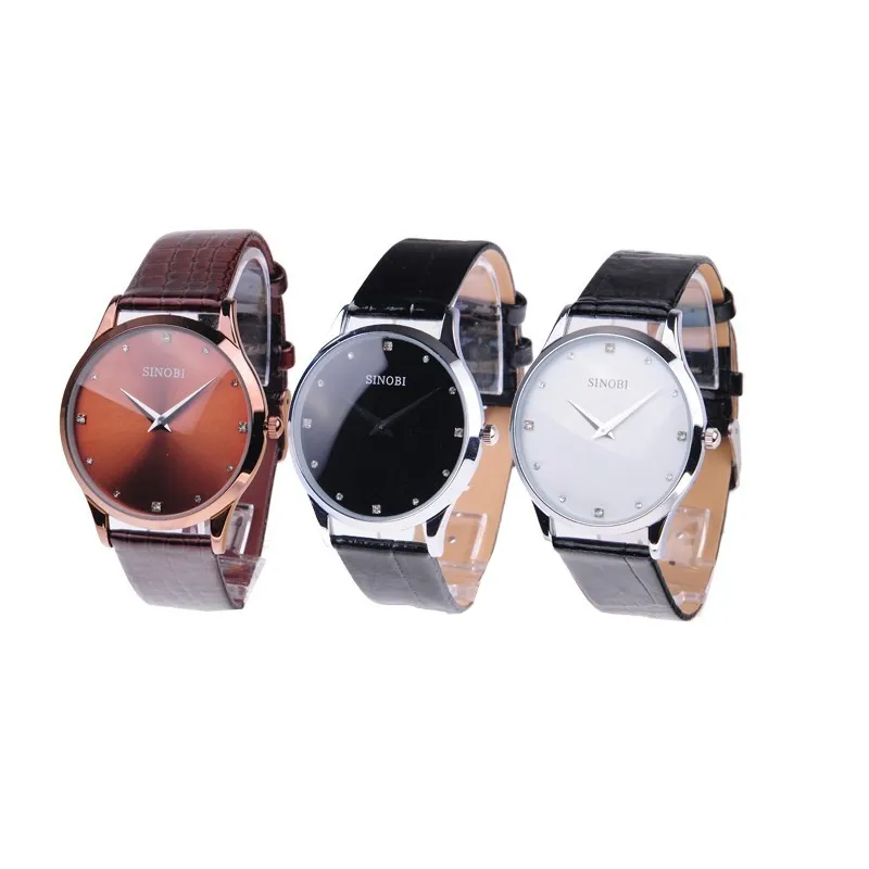 Sinobi Classic Watch Women Fashion Top Brand Luxury Leather Strap Ladies Clock Geneva Quartz Wrist Watch Relogio Feminino236n