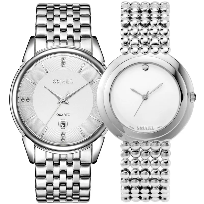 Ensemble de montres classiques de luxe pour couple, montre-bracelet décontractée, étanche, élégante, 9026, 1885M, Quartz numérique, cloc231v