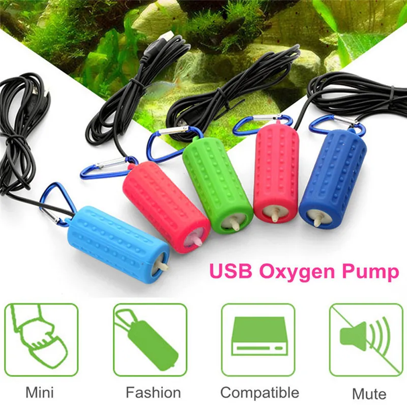 Aquarium Air Pump Portable Mini USB Oxygen Air Pump Mute Energy Saving Supplies Aquatic Terrarium Fish Tank Accessories 04