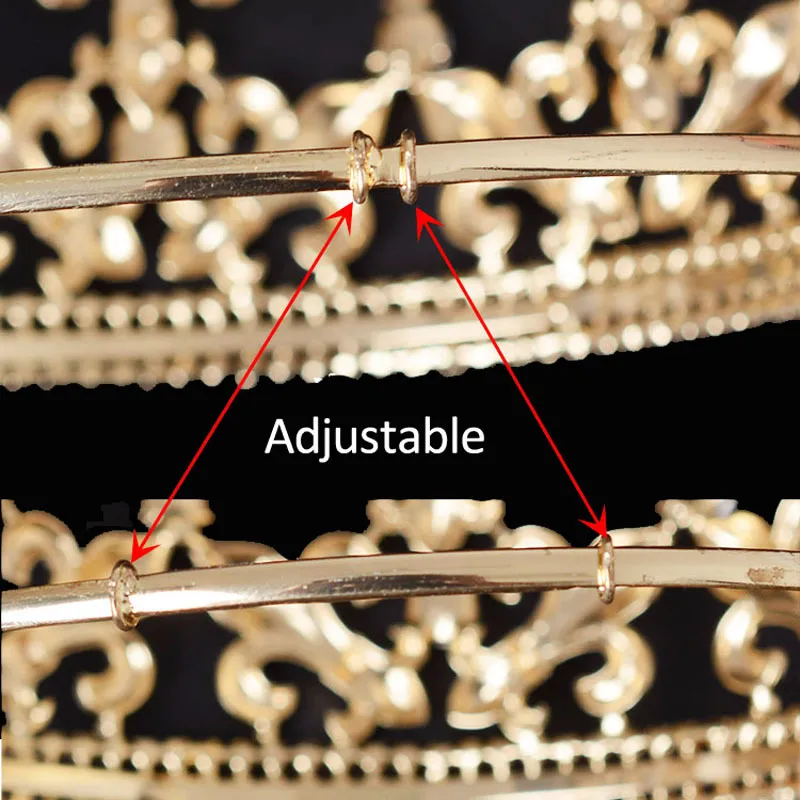 Eseres Vintage King Crown For Men Gold Big Diree Regulowane koło Królewskie Król Tiara Wedding Hair Akcesoria C181120016287810