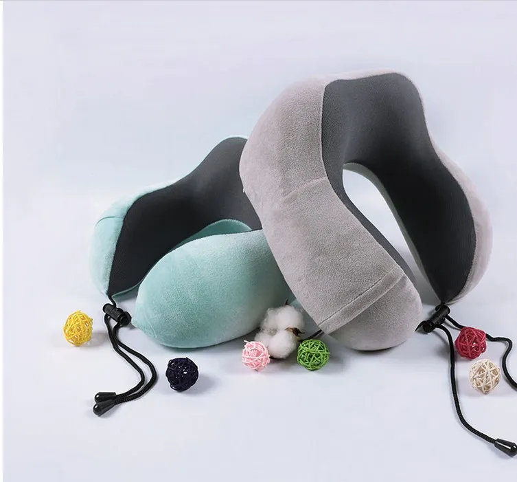 メモリフォームu字型ネックサポートヘッドレストクッション旅行枕保護枕1341g