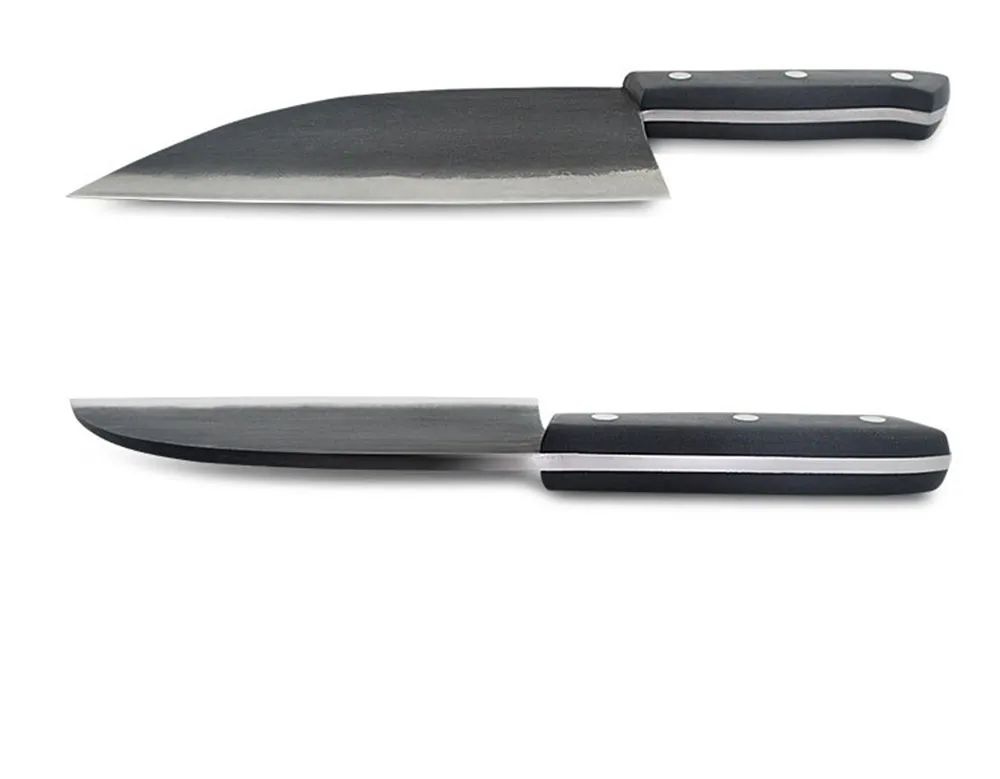 Coltello da chef forgiato a mano in acciaio ad alto tenore di carbonio pieno di coltello da cucina cinese macellaio mannaia da macellaio coltello da taglio verdure a codolo pieno