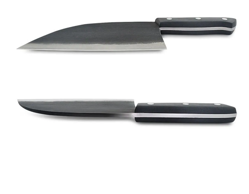 Couteau de chef forgé à la main en acier à haute teneur en carbone plein de couteau de cuisine chinois