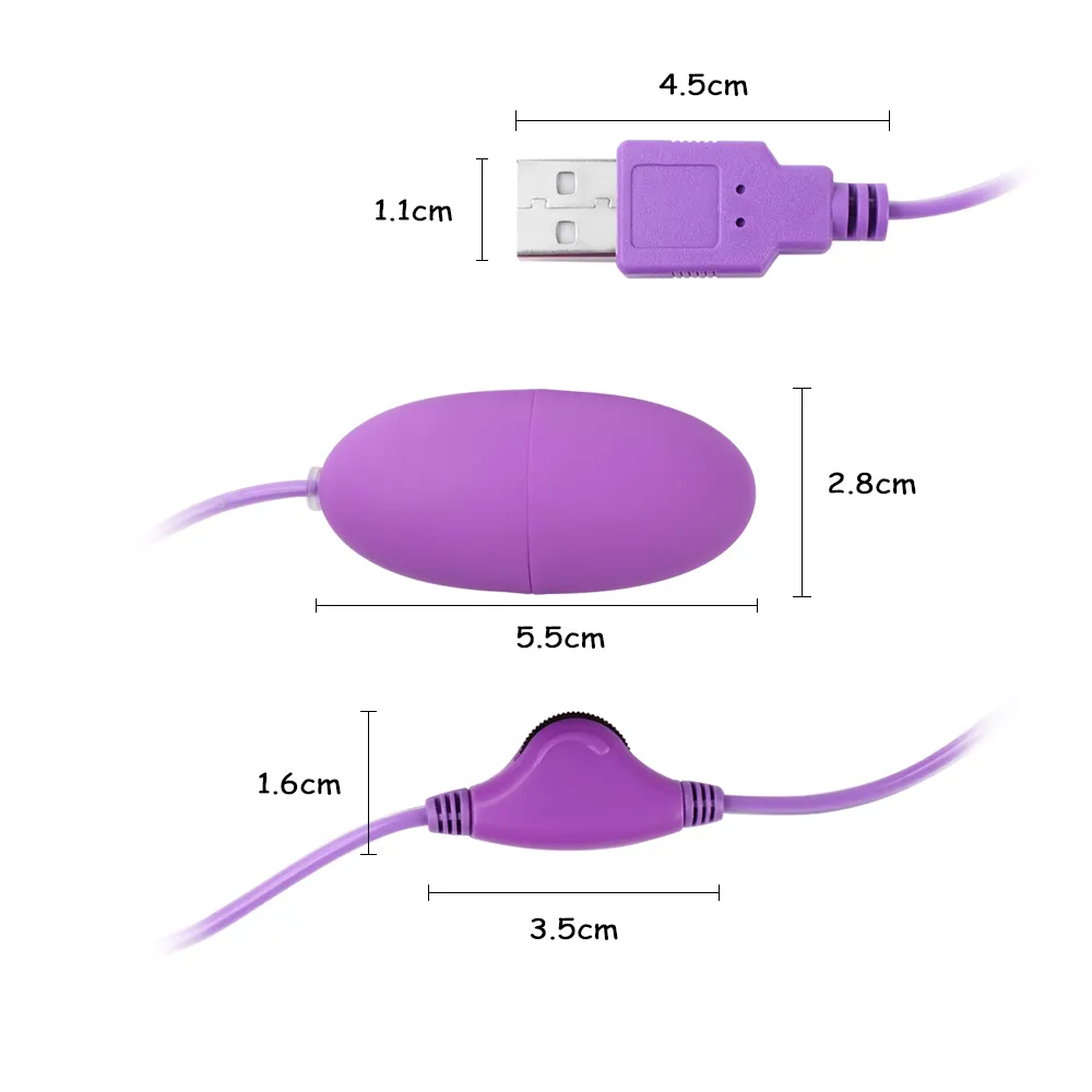 Ikoky Mini Bullet Vibrator Speed調整可能なUSB Vibromasseur Sex Toys for Women for Poffering Vibrating Egg Clitoris Stimulator C1812261616286