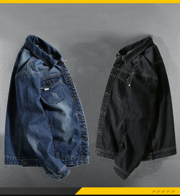 EBAIHUI 2020, новинка весны и осени, джинсовая джинсовая повседневная куртка, мужская дизайнерская одежда, большой азиатский размер L5XL 6XL 7XL1002694
