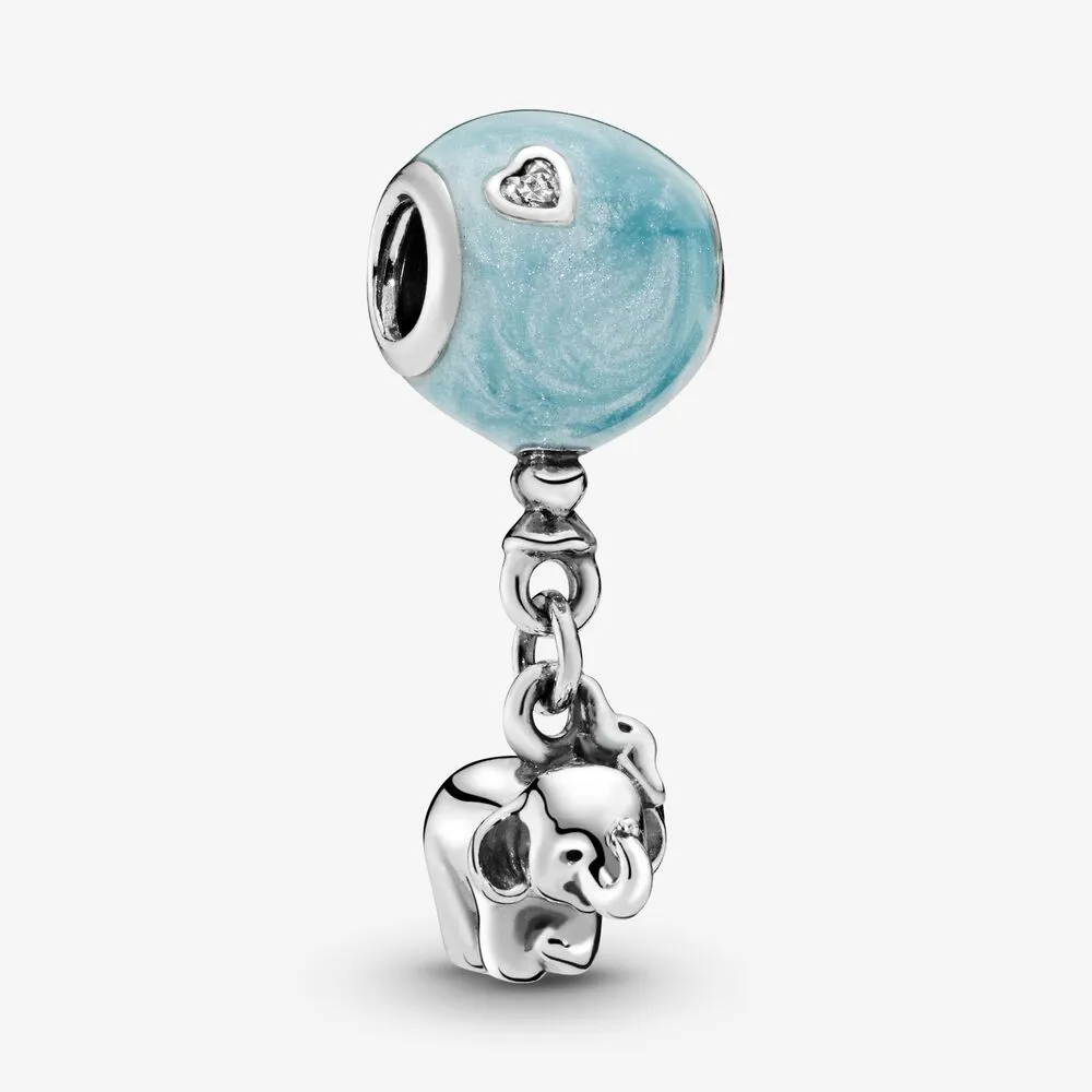 Nouveauté 925 argent Sterling éléphant et ballon rose balancent charme Fit Original européen bracelet à breloques bijoux de mode Access234k