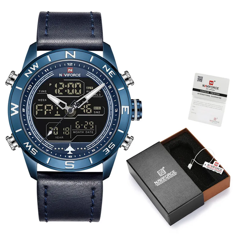 Мужские часы лучший бренд NAVIFORCE модные спортивные часы мужские водонепроницаемые кварцевые часы военные наручные часы с коробкой для 214f