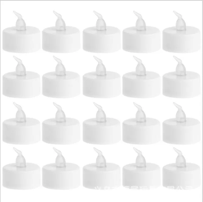 SXI de 24 bougies chauffe-plat LED à piles blanc chaud sans flamme, bougies chauffe-plat vacillantes Dia 1 4, fausse bougie électrique pour mariage votif, 264 m
