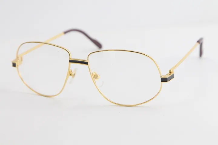 Occhiali da vista in oro di alta qualità Occhiali da vista quadrati grandi da uomo Occhiali da donna dal design classico con scatola222x
