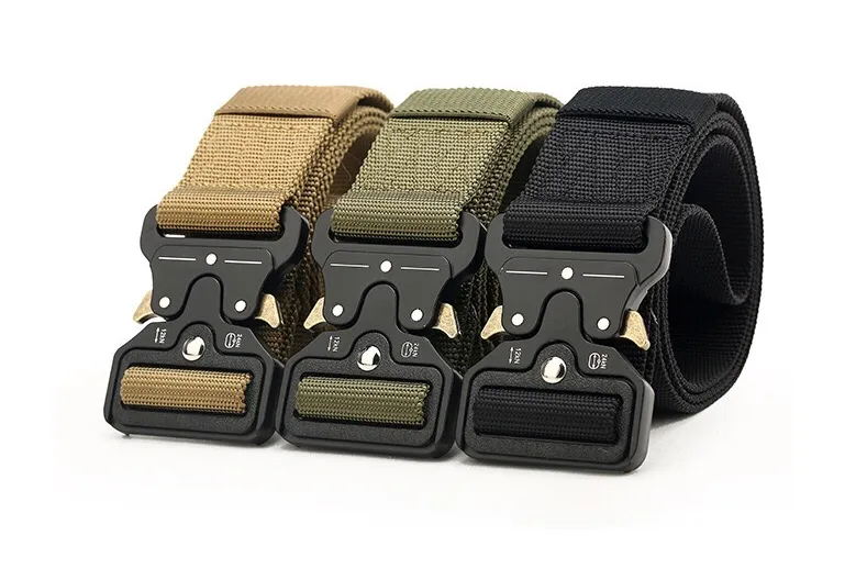 2019 ceinture tactique 1 77 ''largeur Style militaire sangle Riggers ceinture Web robuste à dégagement rapide en métal plus grande boucle fre283Y