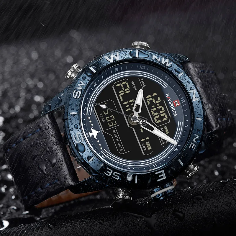 Мужские часы лучший бренд NAVIFORCE модные спортивные часы мужские водонепроницаемые кварцевые часы военные наручные часы с коробкой для 214f