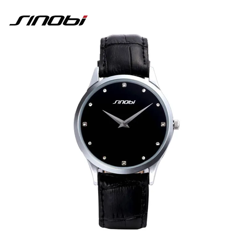 Sinobi Classic Watch Women Fashion Top Brand Luxury Leather Strap Ladies Clock Geneva Quartz Wrist Watch Relogio Feminino245h