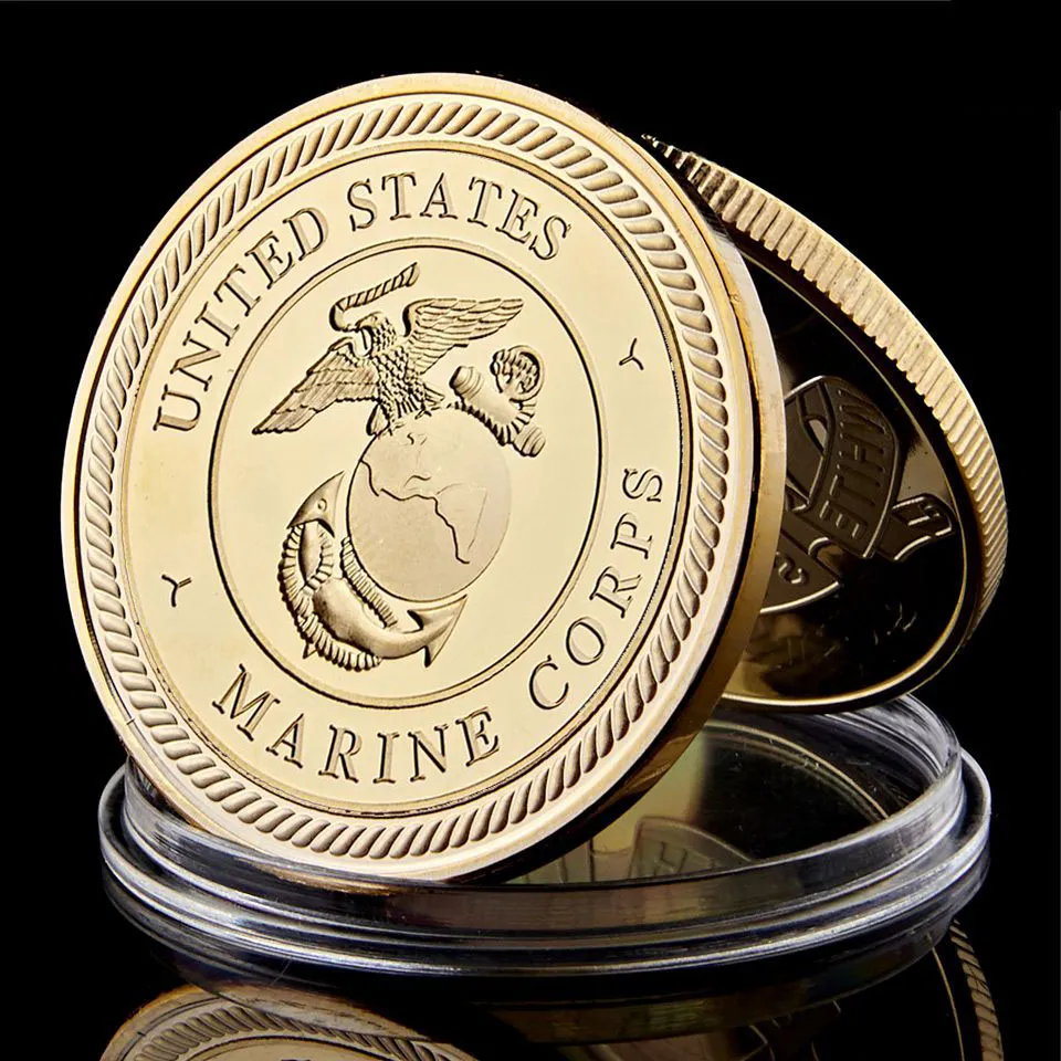 10st SMC Challenge Coin Craft United States Marine Corps 72 Virgin Moral Coin Dating Service Gold Plated Badge6796362