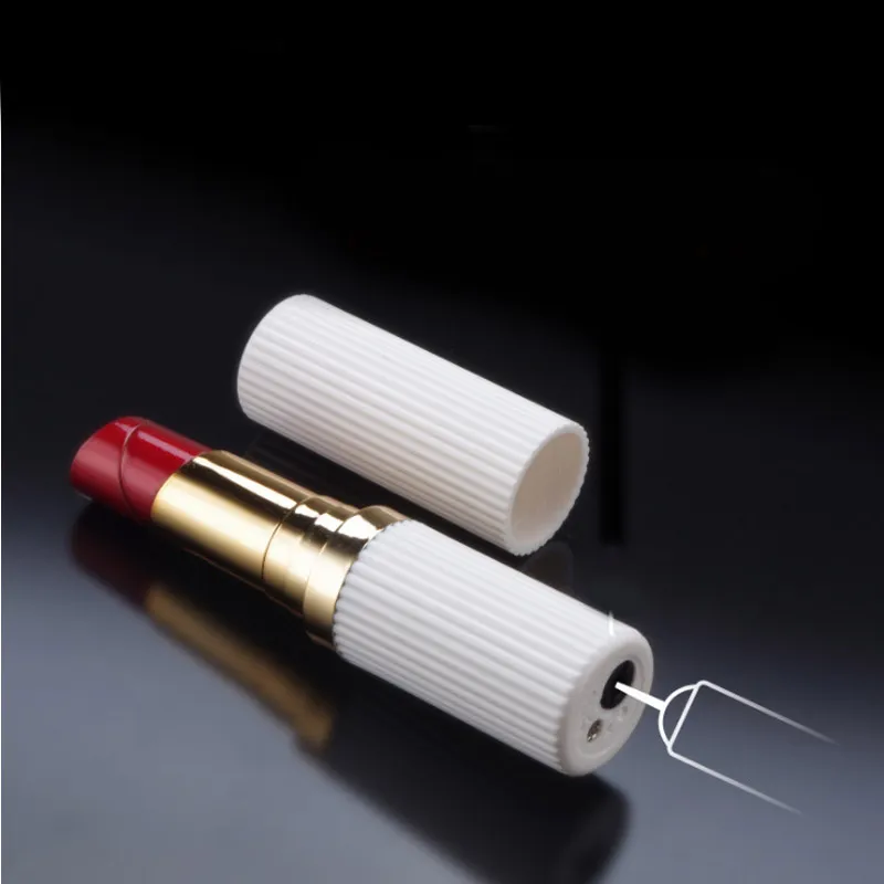 Briquet en forme de rouge à lèvres avec couvercle, accessoires de fumée gonflables au gaz pour femmes, Collection maison