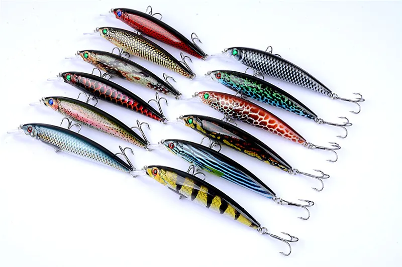 High Quanlity Paint Realistic Fish Minnow Laser Crankbaits 13 4g 11cm BASS Fishing lure Short Tongue jerkbait177s