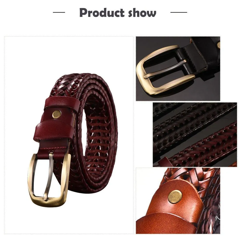 Cintura da uomo in ecopelle intrecciata intrecciata stile coreano casual tutto abbinato semplice moda marea cinture i C19040801251W