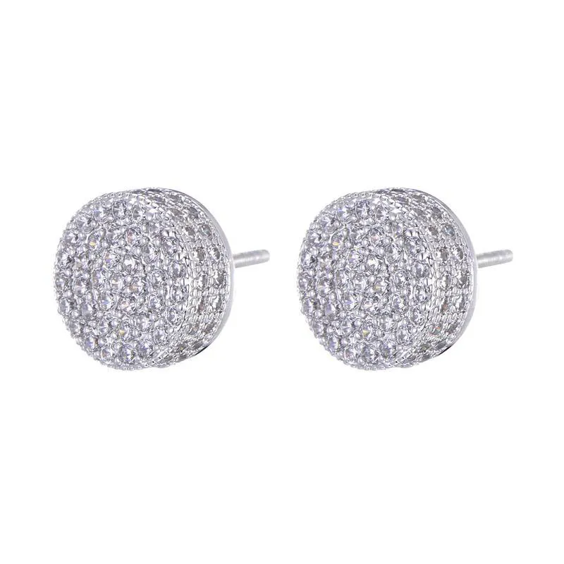 Guld- och silverfärg Micro Pave CZ SCREW BACK BACK EARRINGS FÖR KVINNA bröllopsfest smycken2396