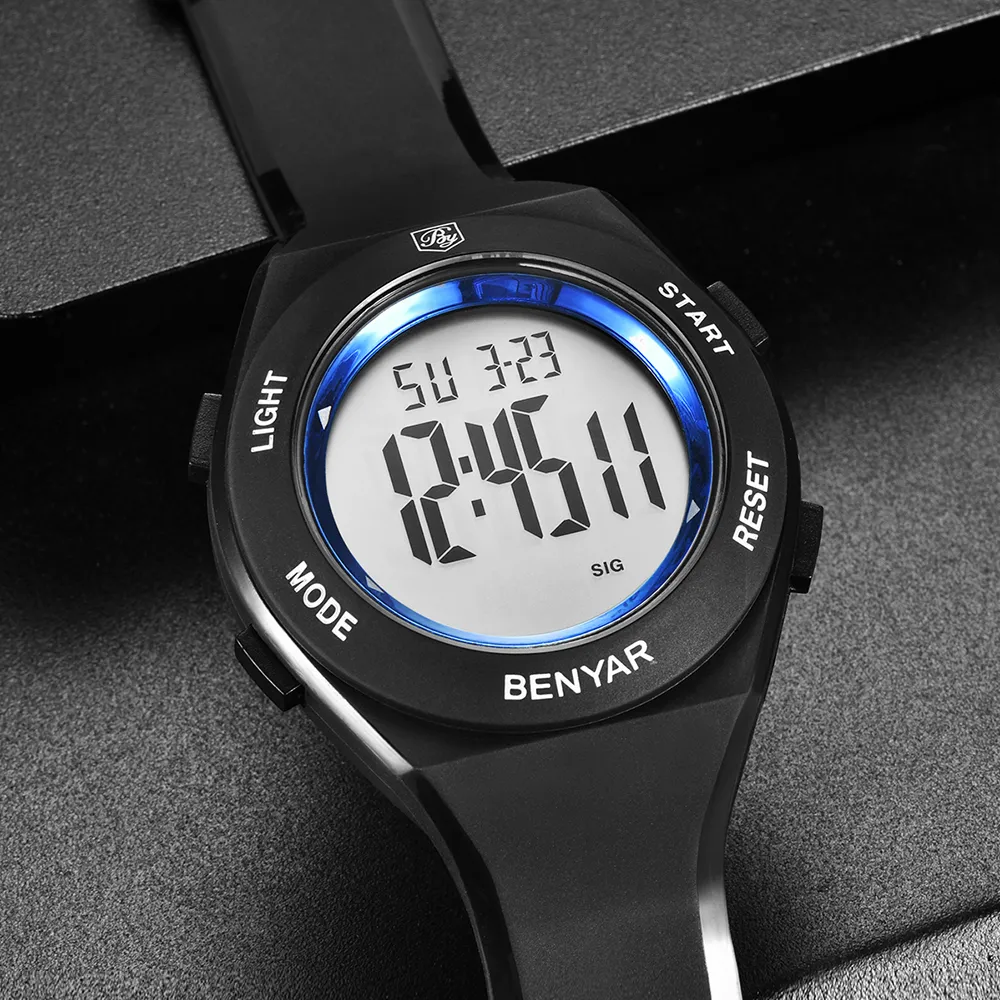 BENYAR Heren Sport Digitaal Waterdicht Horloge Heren Jongen LED Digitale Stopwatch Datum Sport Polshorloge Relogio Masculino Digitale G344t