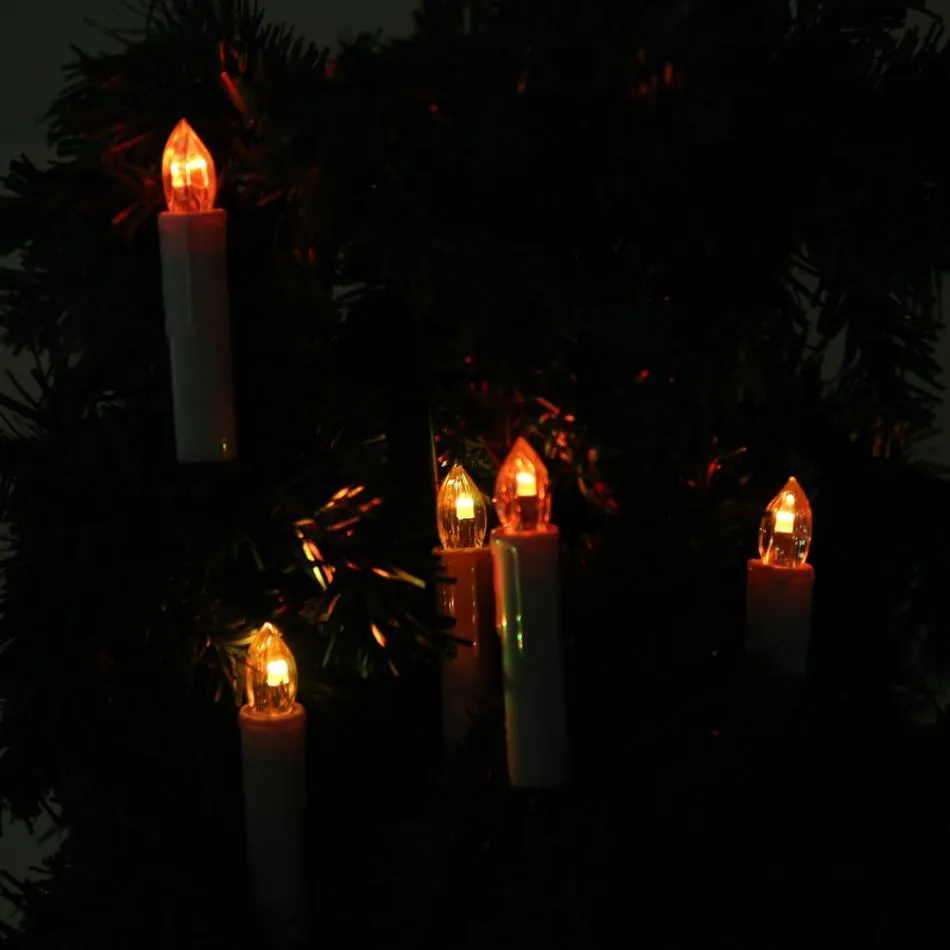 LED Kerzenlicht mit Clips Home Party Hochzeit Weihnachtsbaum Dekor Ferngesteuerte flammenlose kabellose Weihnachtskerzen Licht Y200109