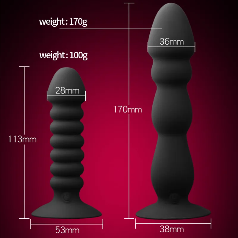 Anal Plug Bead Dildo Vibrator mit Saugnapf Fernbedienung Butt Plug Männliche Prostata Klitoris Massagegerät erwachsenes Sexspielzeug für Frauen M3670365