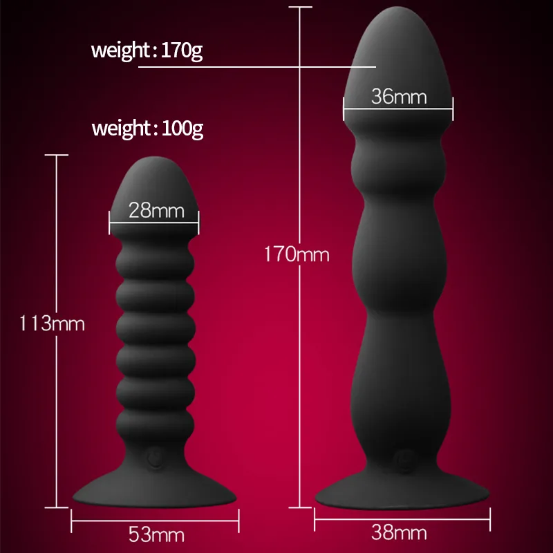 Plugue Anal Bead Dildo Vibrador com Sucção Copo Remoto Controle Butt Plug Macho Prostate Clitóris Massager Adulto Sexo Brinquedos Para As Mulheres MX200410