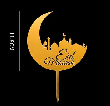 20 st eid mubarak cake toppers flaggor glitter barn grattis på födelsedagen bröllop brud party cupcake topper muslim eid bakning diy283x