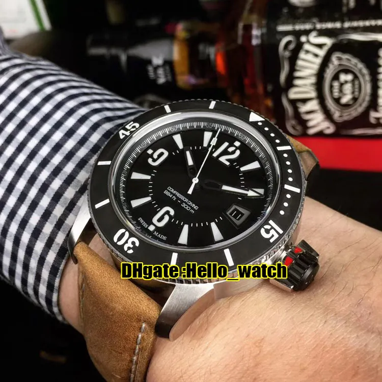 NY MASTER Extreme Master Compressor Q2018470 2018470 Automatisk herrklocka Datum Black Dial Steel Case Läderband Klockor Hello 233S