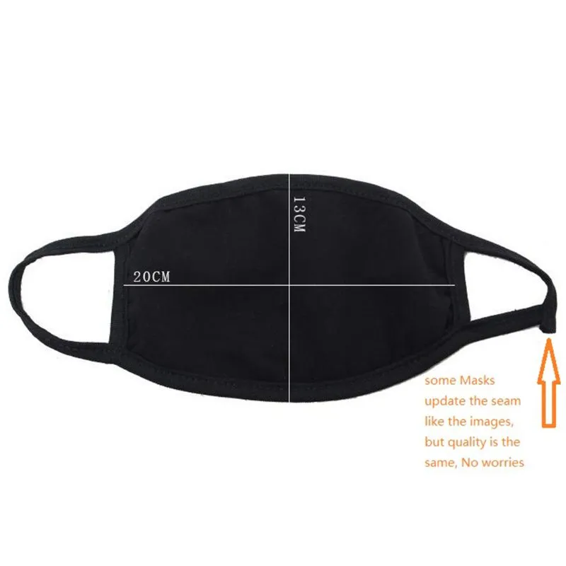 Unisex Mode Mundmaske waschbar wiederverwendbares Stoffmasken Anti -Staub warmes Skifahren mit schwarzer Baumwollgesichtsmaske zum Radfahren Camping Trav7528689