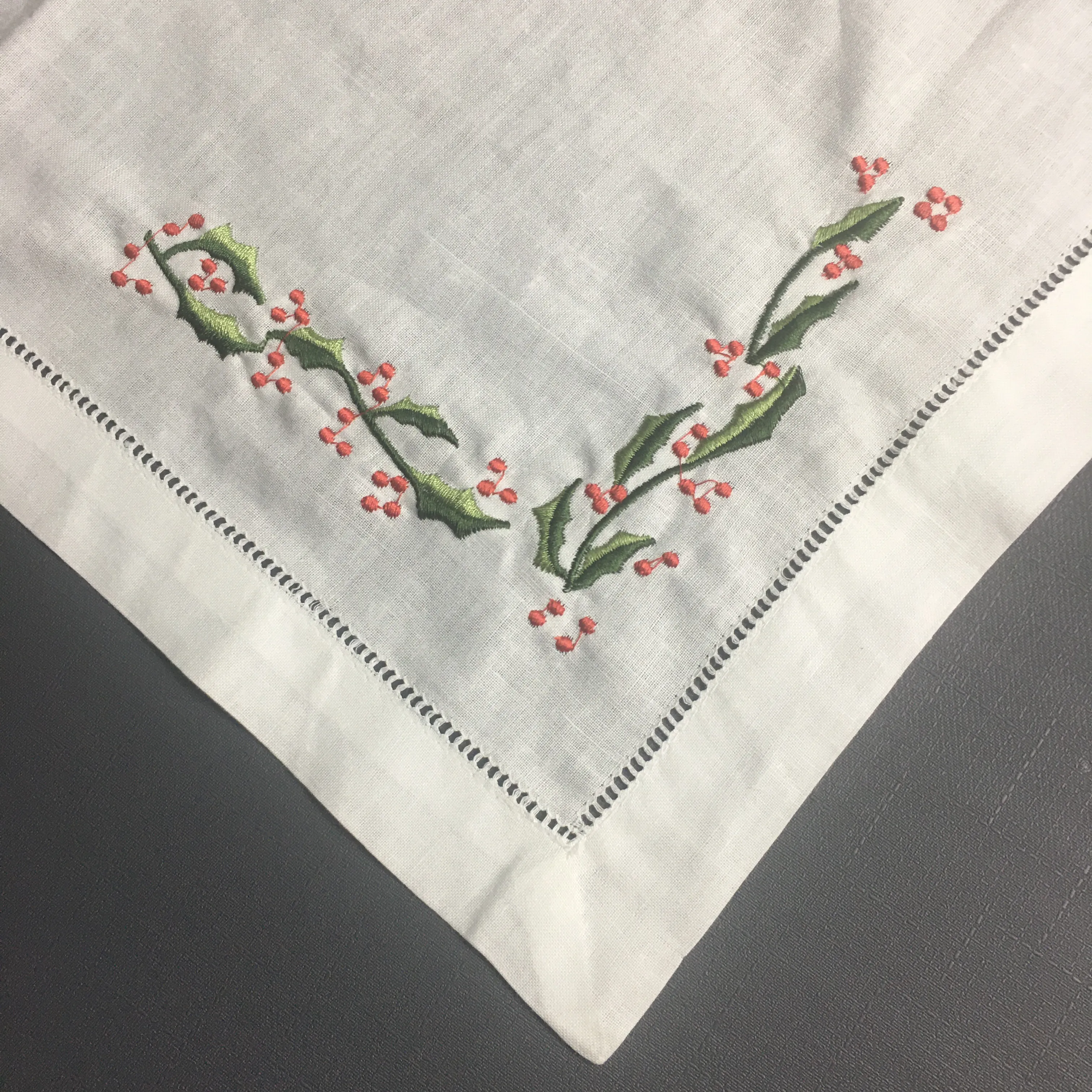 Zestaw 12 domowych tekstyliów Storeczki Linowe serwetki obiadowe z haftowanym haftowanym kwiatem do dekoracji ślubnej 18x18 20x2200s