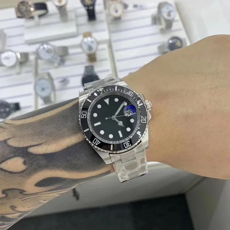 U1 Wysoka jakość automatyczna 2813 Mężczyźni Watch Sub Black Dial 316 Zespół ze stali nierdzewnej męski zegarek 259m