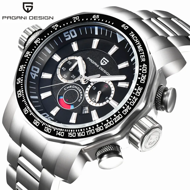 Uhren Männer Luxusmarke Pagani Design Sport Watch Dive Militär Uhren Big Dial Multifunktion Quarz Armbandwatch Reloj Hombre308d