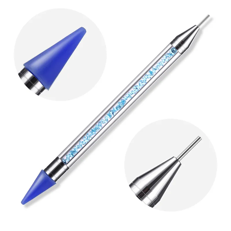 Dualended Nail Dotting Pen Crystal Beads Handle Rhinestone Studs Picker Wax Pencil Manicure Acrylic Nails Art Tools D301930177