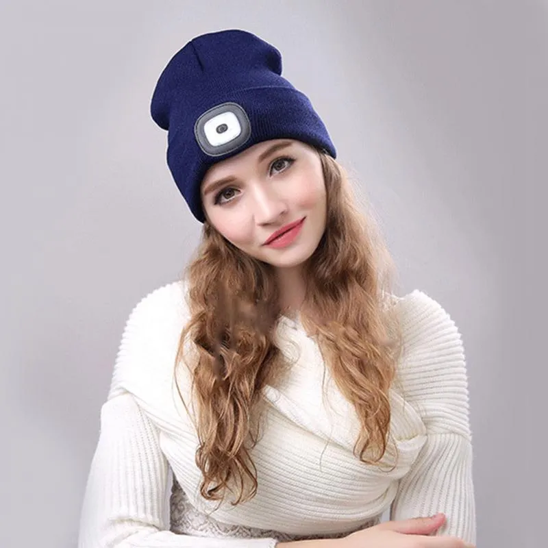 Kış Sıcak Balıkçılığı Koşan Örme Beanie Hat Unisex Erkekler Kamp Tırmanma Dış Mekan Aktivitesi için Işık Örme Şapkası246y