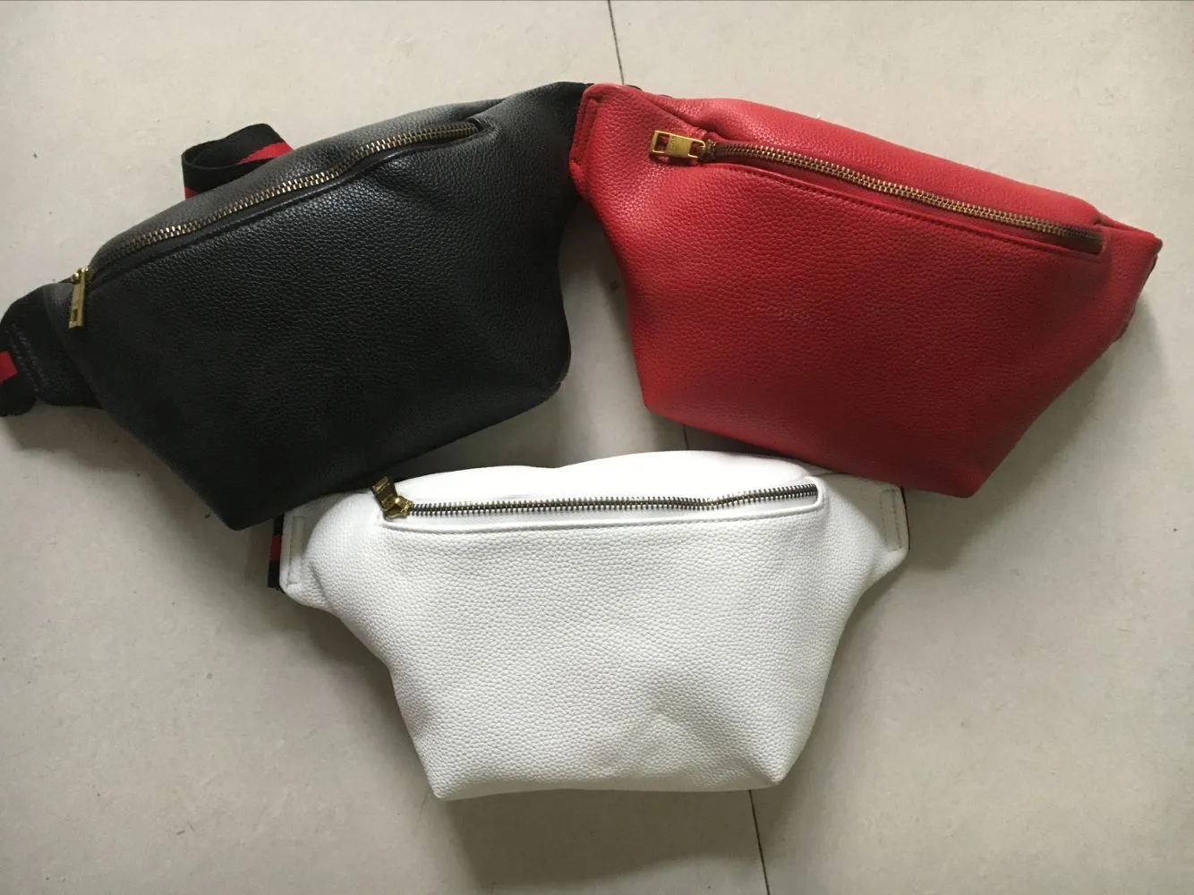 NEW top pu Design Waist Bag Black cowhide Heart waist Bags wallet Women Red waist crossbody bag shoulder bags #G6582273K