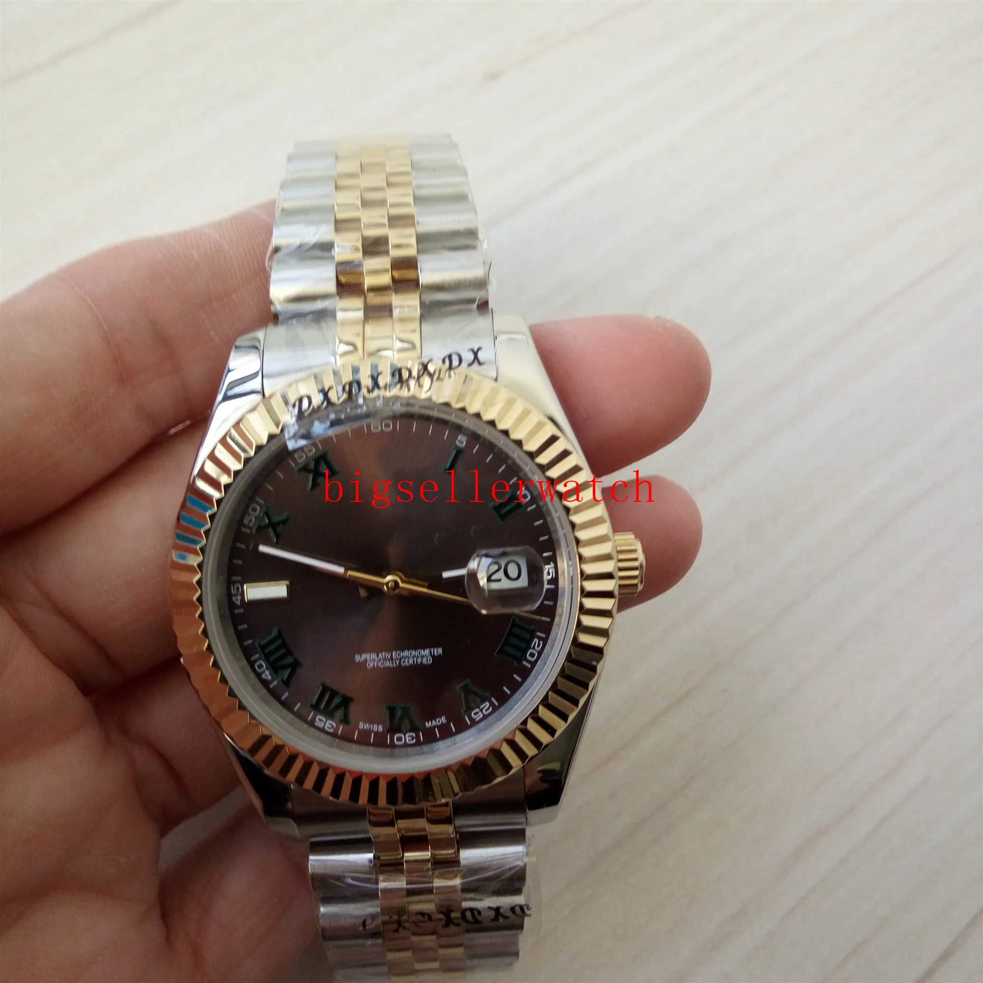 Luxury Watch Men's Automatic 2813 Wimbledon Men Grey Roman Dial 126333 Gold Steel 116333 Watches Datejust Wristwatches317g