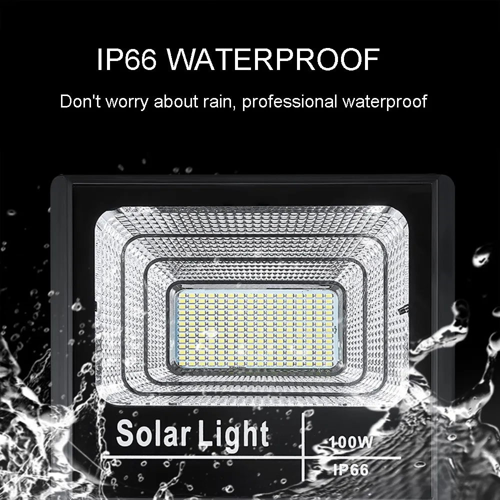 LED Solar Light Flood Lamp 25W 40W 60W 100W 200W Spotlight IP66 Vit Auto Solar Lamp utomhus för Garden Street Garage7120060