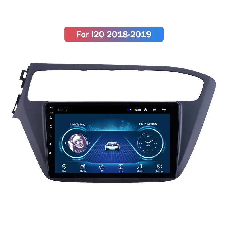 2.5D HD Android 10 Auto Video Radio Multimedia Speler voor Hyundai I20 2018-2019 GPS Navigatie