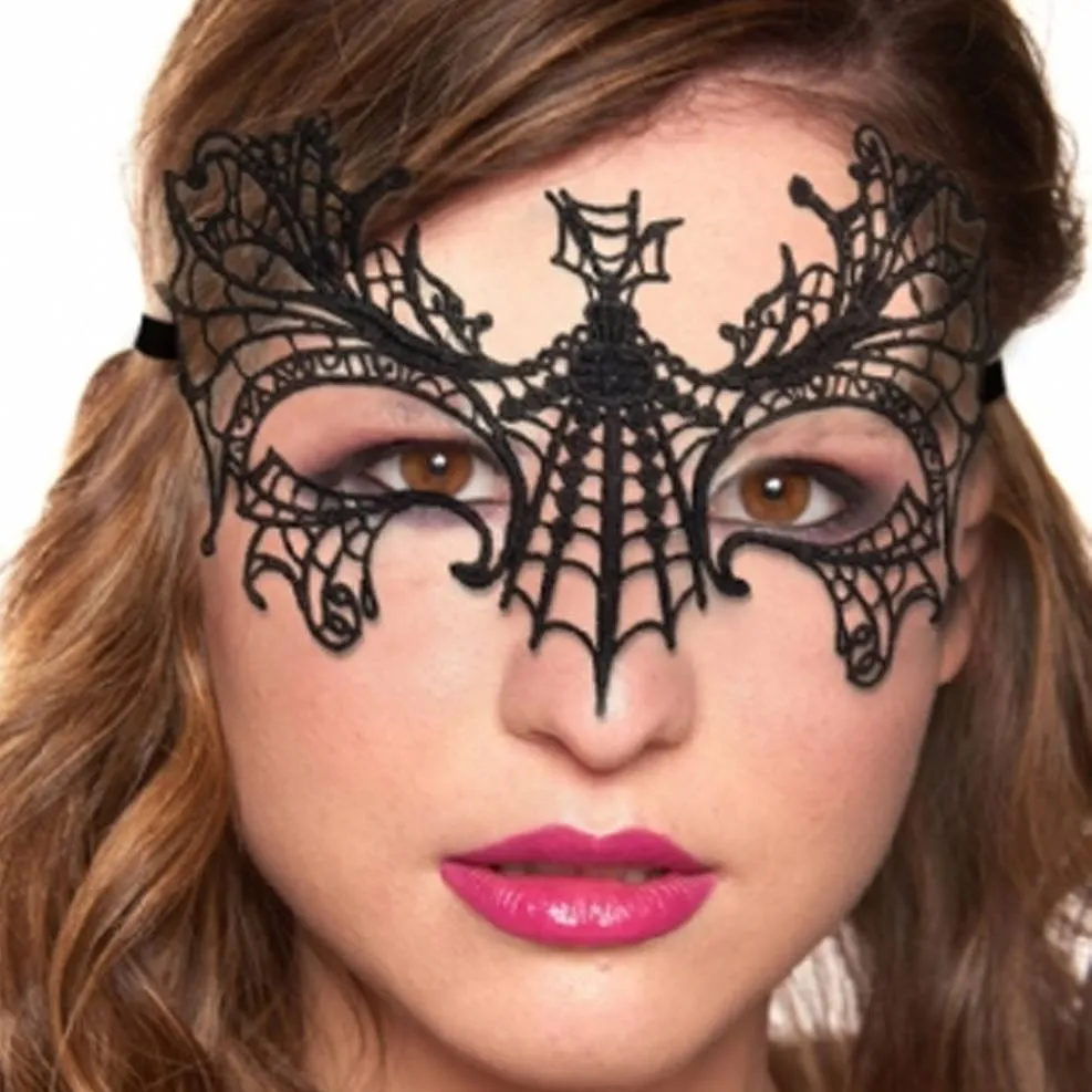 Sexy Black Lace Máscara de Máscara de Misinha veneziana Festas Fancy Dress Costume de Halloween Cosplay Mask2764195