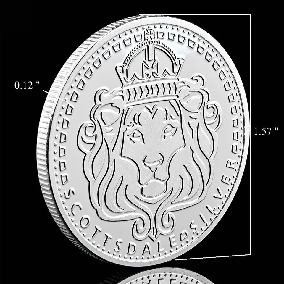 10 шт. Американский sdale посеребренный значок в виде слитка, ремесло 40 мм, коллекционное сувенирное украшение, слитковая монета3904135