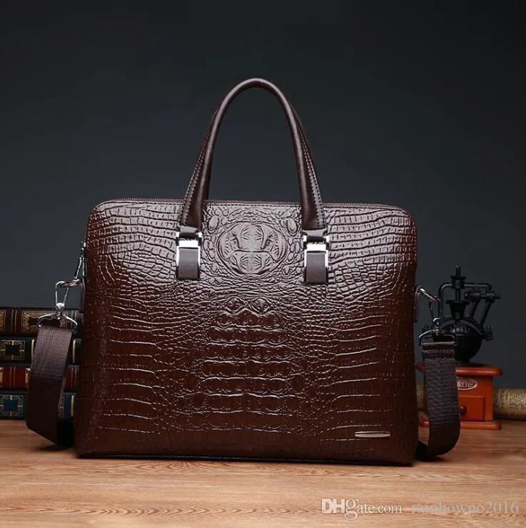 Brand de marque entièrement mode Crocodile Imprimerie d'entreprise Motspèces Cross Section Cross Crocodile Leather MAN MURS MURTI FONCTION 212V