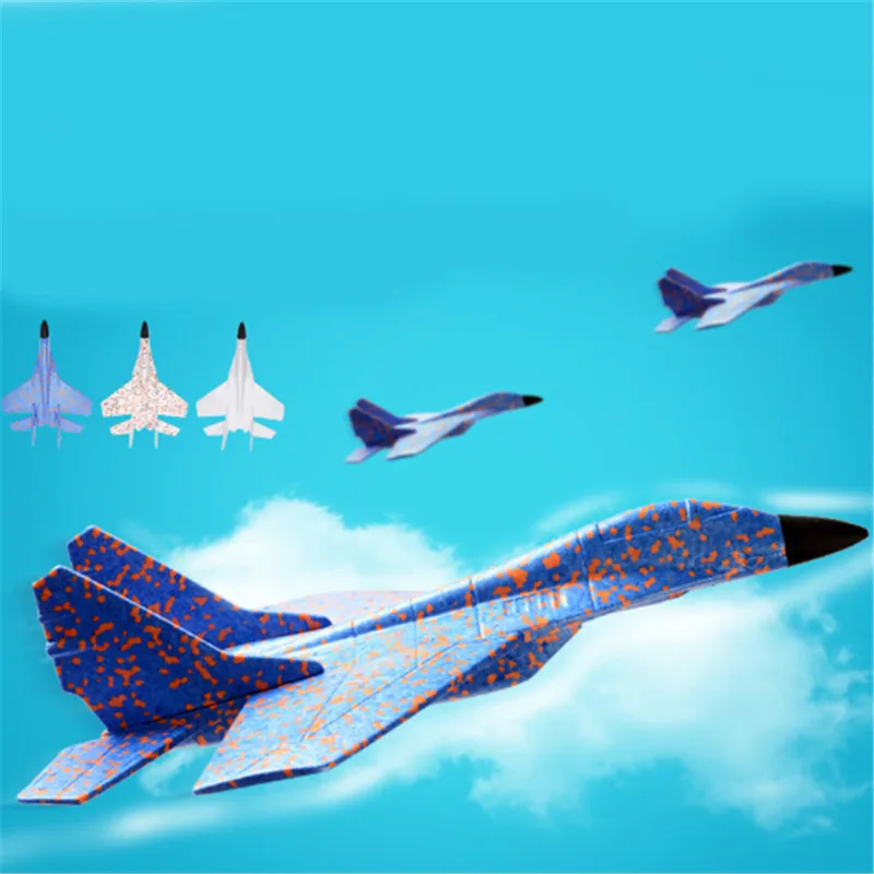 New Children Plane Model Divertimento all'aria aperta lancio a mano aliante combattente warhawk Aircraft Schiuma inerziale EPP Airplane Toy 10 Pz Mix all'ingrosso