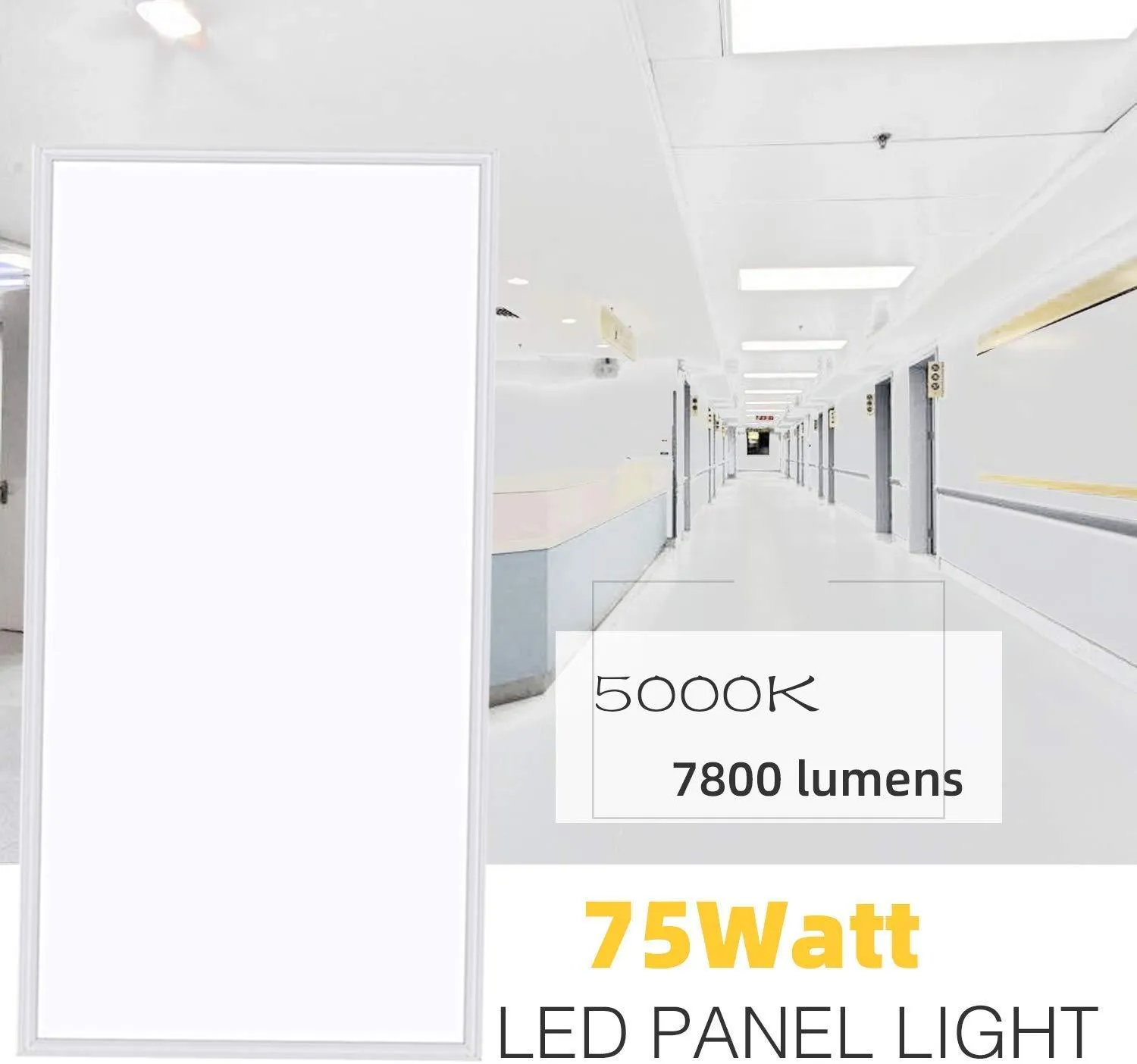 4 Pack Panel Light 2x4 FT ETL Listed 0-10V Dimmable 5000K Drop Ceiling Flat LED Light Recessed Edge-Lit Troffer Fixture258K