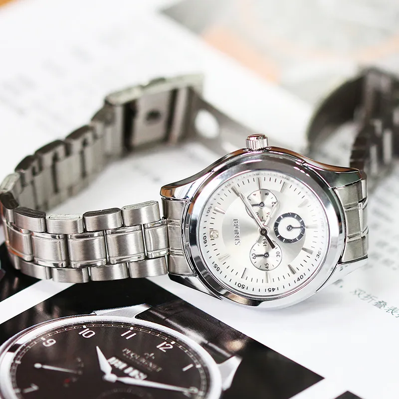 سوار سينوبي للسيدات الأزياء معصم الصلب الساعات العلامة التجارية الفاخرة جنيف كوارتز على مدار الساعة السيدات wristwatch Relojes Mujer Saatler264i