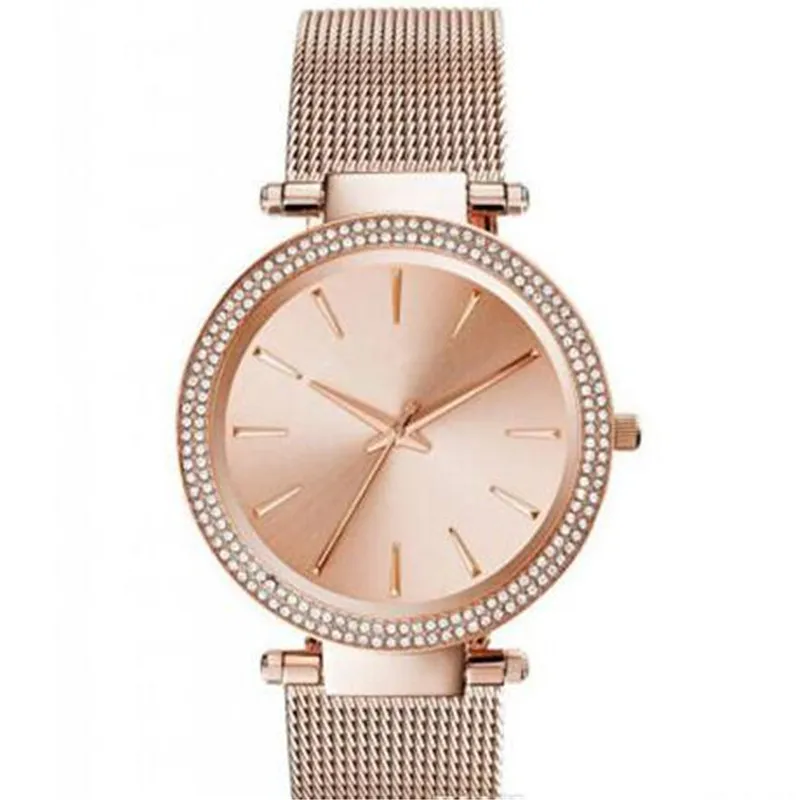 Gota m3367 m3368 m3369 qualidade superior feminino relógio de quartzo diamante relógios pulso aço inoxidável original box192q