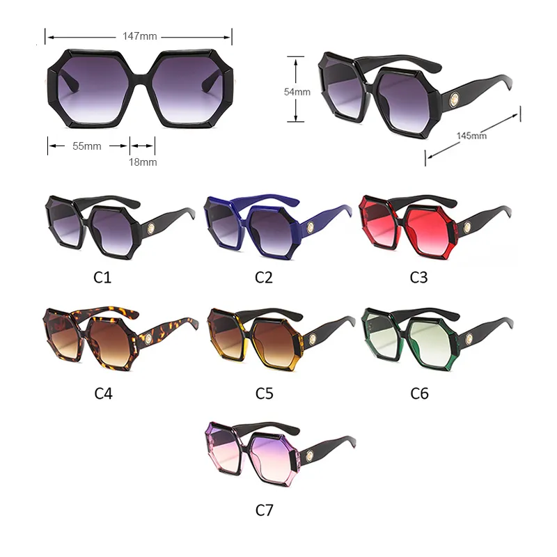 Pearl Sunglasses Retro Women Trendy Oversized Polygon Rhinestone Plastic Frame Sun Glasses Female UV400 Cheap 242e