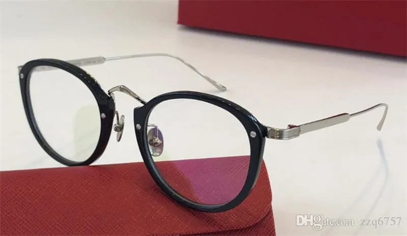 Nieuwe mode-ontwerp optische bril 0014 ronde frame transparante lenzen retro eenvoudige stijl heldere glazen kunnen receptlens235T zijn