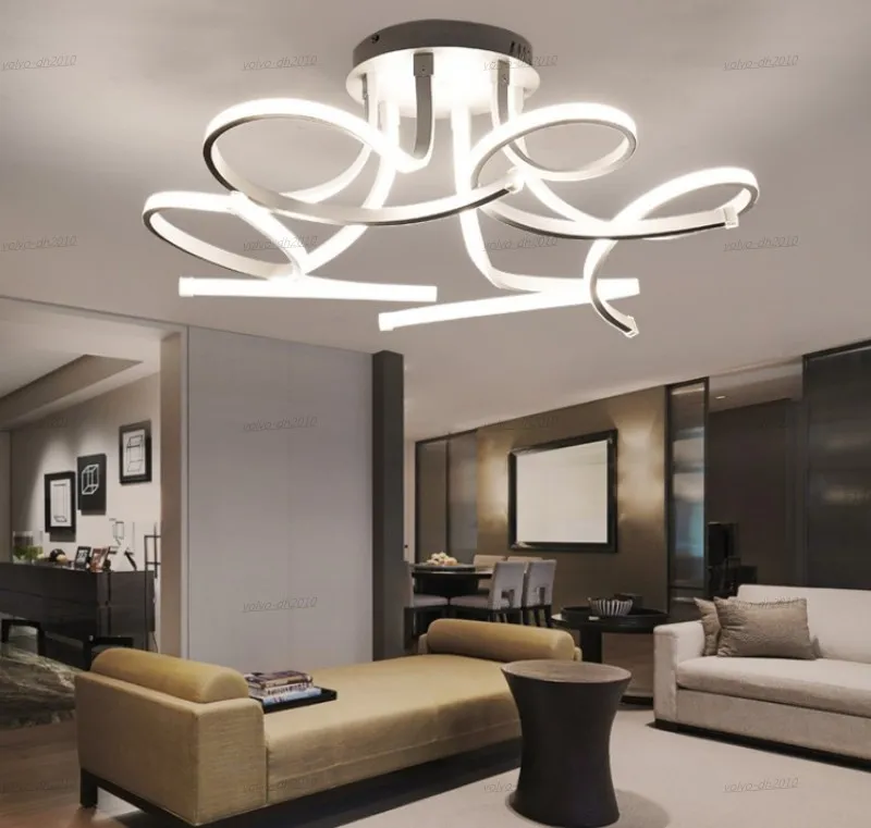 Nouveau Design acrylique lotus Led plafonniers pour salon étude chambre lampe plafond avize intérieur plafonnier LLFA297Y