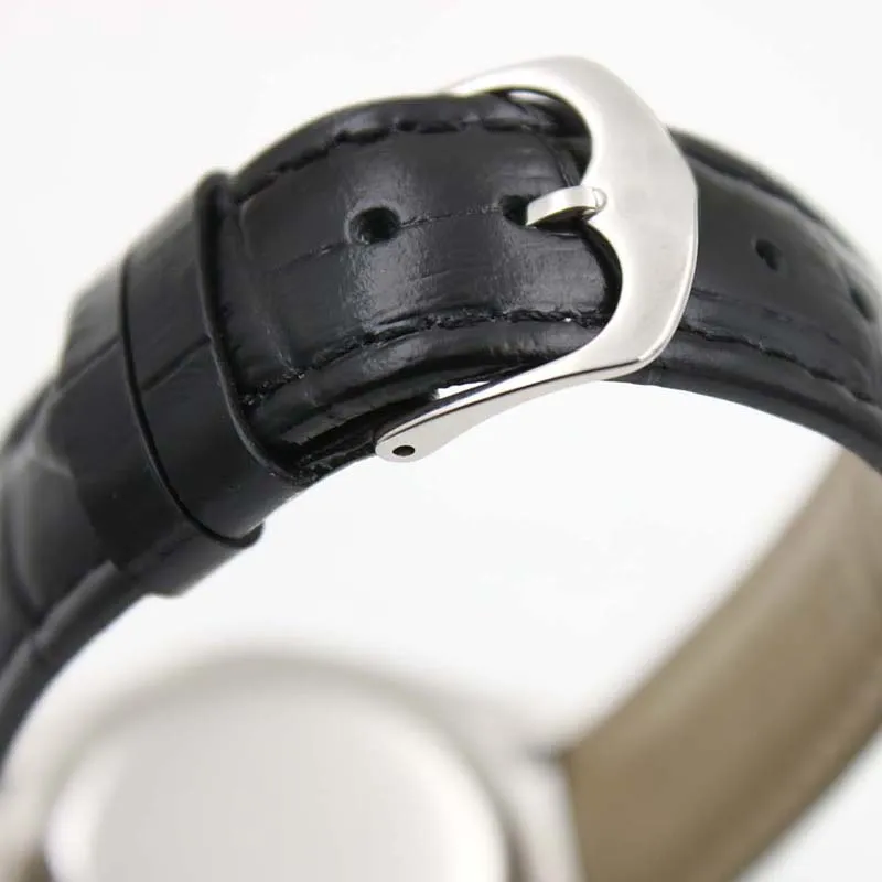 Cellini 50509 Montre mécanique en cuir pour homme en argent avec bracelet marron série automatique Mechaincal cadran argenté pour homme Wris218u